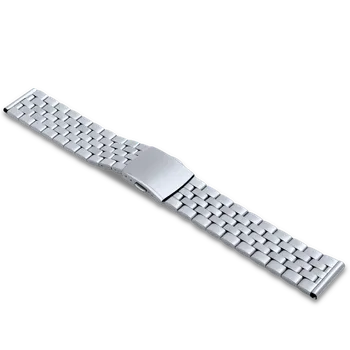 Řemínek na hodinky Masivní stříbrný ocelový řemínek LS1CS Šířka řemínku: 22mm