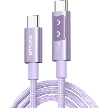 Datový kabel UGREEN 65092 Rychlonabíjecí kabel USB-C na USB-C Fialový 1m