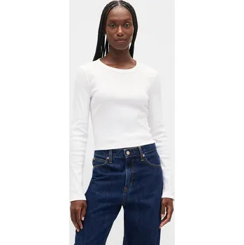 Dámské tričko GAP Dámské Žebrované crop tričko GAP Bílá XXL (2943948)