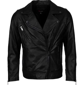 Pánský křivák Pánská Kožená Bunda Křivák Benz Brixton Černá Velikost: 3XL