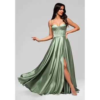 Dámské oblečení Edoti Evening dress LA-OM-DL Edoti zelená 3462694