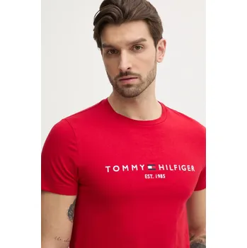 Pánské tričko Bavlněné tričko Tommy Hilfiger MW0MW11797 červená 33C, vel. XL