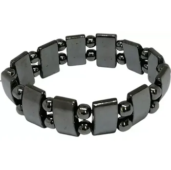 Náramek Hematitový náramek široký, skládaný