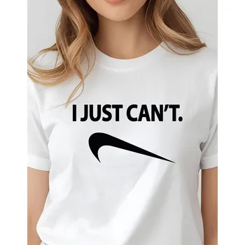 Dámské tričko - I just cant Barva: Bílá, Velikost: S