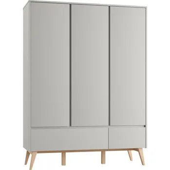 Šatní skříň Třídveřová šatní skříň 3D Pinio Swing L/P - šedá