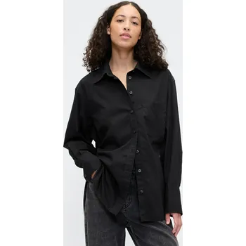 Dámská košile GAP Dámské Oversize popelínová košile s logem Big Shirt GAP Černá XL (2944236)