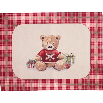 prostírání Tegatex Gobelínové prostírání vánoční - medvídek s károváním