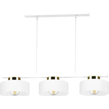 Lustr na lanku IGNIA 3xE27/60W/230V bílá/zlatá