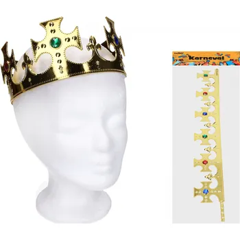 Karnevalový kostým wiky Set karneval KRÁLOVSKÁ KORUNA zlatá