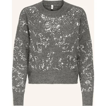 Dámský svetr Only Dámský Svetr S Flitry, tmavě šedá / stříbrná, 38