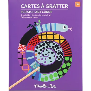 Hračka pro nejmenší Moulin Roty Stírací kartičky Les Toupitis