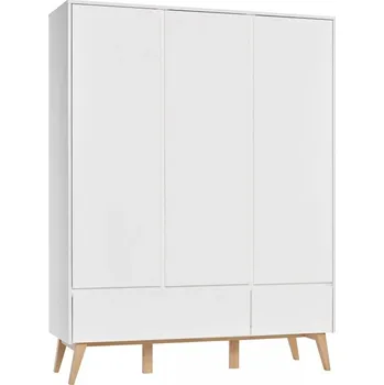 Šatní skříň Třídveřová šatní skříň 3D Pinio Swing L/P - bílá