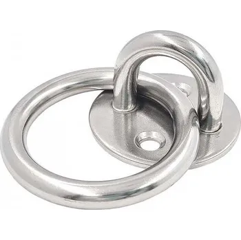 Tesařské kování Deska kruhová s okem a kroužkem 8mm NEREZ*