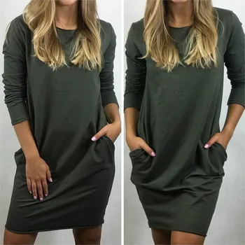 Dámské šaty Šaty Klasik Barva: kakki, Velikost: uni