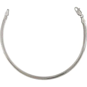 Náramek Stříbrný náramek plochý hádek délka náramku 18cm