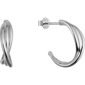 Náušnice Stříbrné náušnice zapletené kroužky 61114