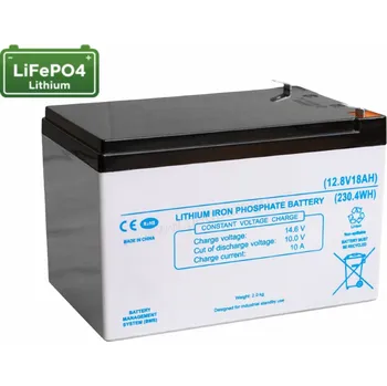 Záložní baterie Náhradní článek baterie LiFePO4 12,8V 18Ah 230Wh (samostatný článek baterie LiFePO4 pro 12V vozítka)