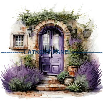 Látkový panel - Levandule - LE-113 Velikost: 25x25cm, Materiál: Teplákovina nepočesaná