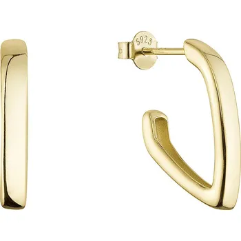 Náušnice Pozlacené stříbrné náušnice obdélníky 61115