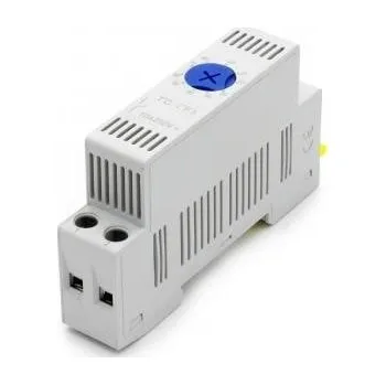 Termostat Termostat NO normálně otevřený, nastavitelný (pro řízení chladicích prvků), montáž na lištu DIN