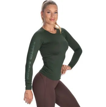 Dámské tričko Better Bodies 82 LS DEEP FOREST – funkční triko Better Bodies tmavozelené Velikost: M