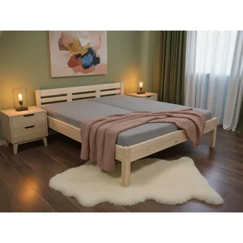 Postel Postel Leona dvoulůžko - masiv borovice Rozměr: 140x200, Odstín: Borovice přírodní