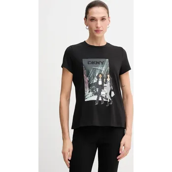 Dámské tričko Tričko Dkny KNIT TOPS dámské, černá barva, P5MOHWNA 99X, vel. M