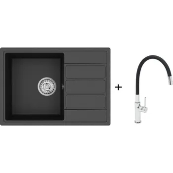 Nerezový dřez Swiss aqua technologies Dřez SAT černá SETSATSINK4