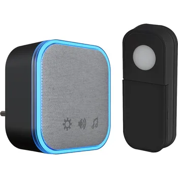 Domovní zvonek Solight 1L76B bezdrátový zvonek, do zásuvky, 180m, černý, learning code