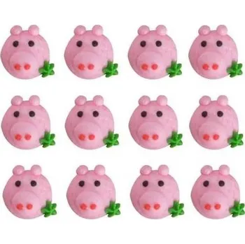 Jedlá dekorace na dort Cukrová dekorace prasátka 12ks - Fagos