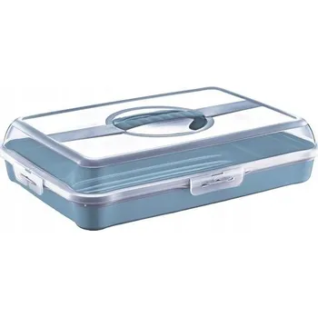 Dóza na potraviny box PARTY-Enrico, 43x29,5x10,5cm, sev.modrá, plast