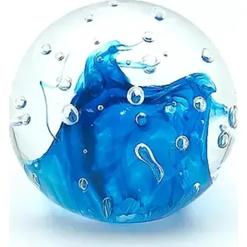 Petrolejová lampa Skleněné těžítko - 5.čakra - paperweight | 54462