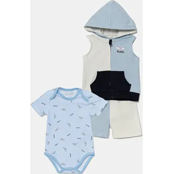 Kojenecká souprava Kojenecká sada Guess modrá barva, P5GG03 K6YW1 P5GG03.K6YW1.PPYA 50X, vel. 68-76