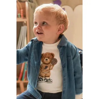 Kojenecké oblečení Kojenecké tričko s dlouhým rukávem Mayoral 2058.3A.Baby.9BYA béžová 01X, vel. 74