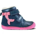 D.D.STEP W073-52684 Tmavě Modrá | Dětské zimní zateplené barefoot boty - 21