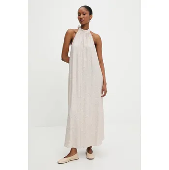 Dámské šaty Lněné šaty Answear.LAB 7380.tos béžová 80X, vel. L