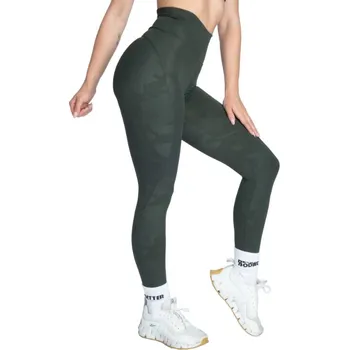 Dámské legíny Better Bodies HIGH WAIST LEGGINGS DEEP FOREST CAMO – legíny Better Bodies maskáčové tmavozelené Velikost: XS