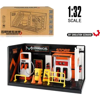 autíčko Model čerpací a nabíjecí stanice 1:32 - kovové provedení