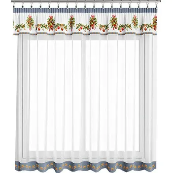 Záclona 4sleep Hotová vánoční záclona 300 × 140 cm, Šišky šedá