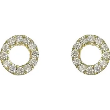 Náušnice Zlaté náušnice bílá kolečka Au585/1000 hmotnost 1,44g