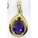 Klenoty Budín Dámský zlatý přívěsek s fialovým ametystem 585/1,09gr HK3256 (Klenoty Budín Dámský zlatý přívěsek s fialovým ametystem 585/1,09gr HK3256)