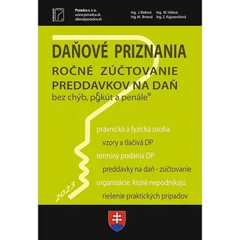 Daňové priznania FO a PO za rok 2023: Ročné zúčtovanie preddavkov na daň za rok 2023 Kniha
