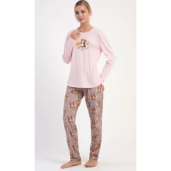 Dámské pyžamo Dámské pyžamo dlouhé Olivia - světle lososová - L