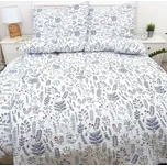 Krepové povlečení Herbář Modrý Zapínání: knoflík, Velikost polštáře: 70x90, Velikost přikrývky: 140x240