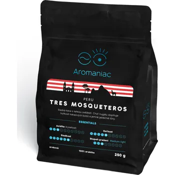 Káva Peru Tres Mosqueteros - mletá, 250 g