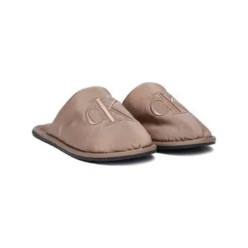 Dámské pantofle Bačkory Calvin Klein Jeans Slipper Satin Moire YW0YW02053 Béžová 40