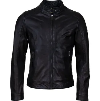 Pánská casual bunda Pánská Kožená Bunda Cash Brixton Černá Velikost: 4XL