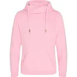 Just Hoods Mikina s překříženým límcem - Světle růžová | XL
