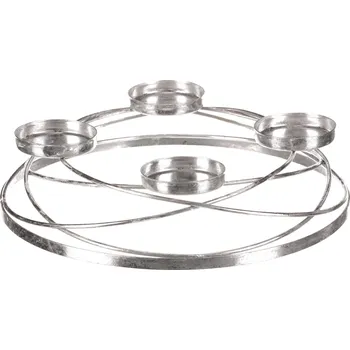 Svícen Autronic UM0969 SIL stříbrný 35 cm 2 ks