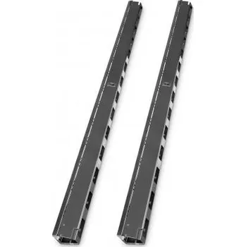 Organizér kabelů Vertikální organizátor kabelů (kanál) 47U, černý, sada 2 kusů, série Hyper Pro